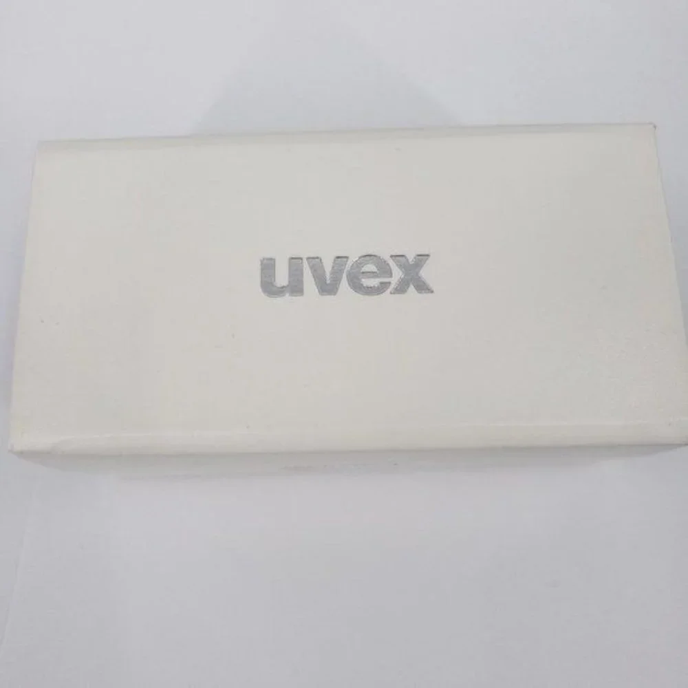 UVEX Sport Polarized Sunglasses Oversize 22 White Frame Smoke Lens NWT